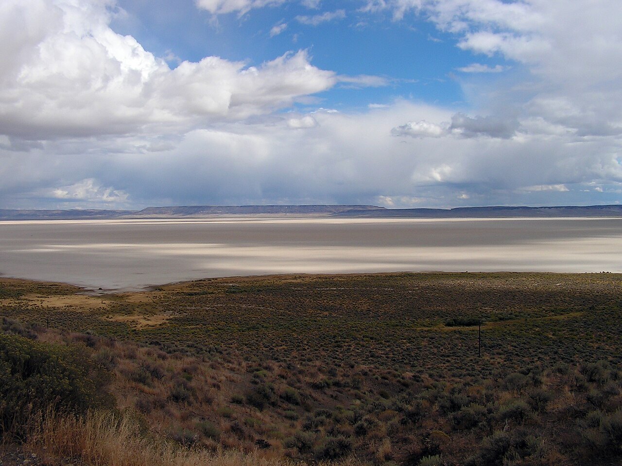 The Alvord playa under Steens Mountain