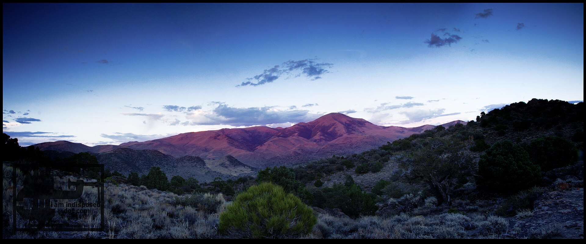 Arc Dome at sunset from Cow Canyon