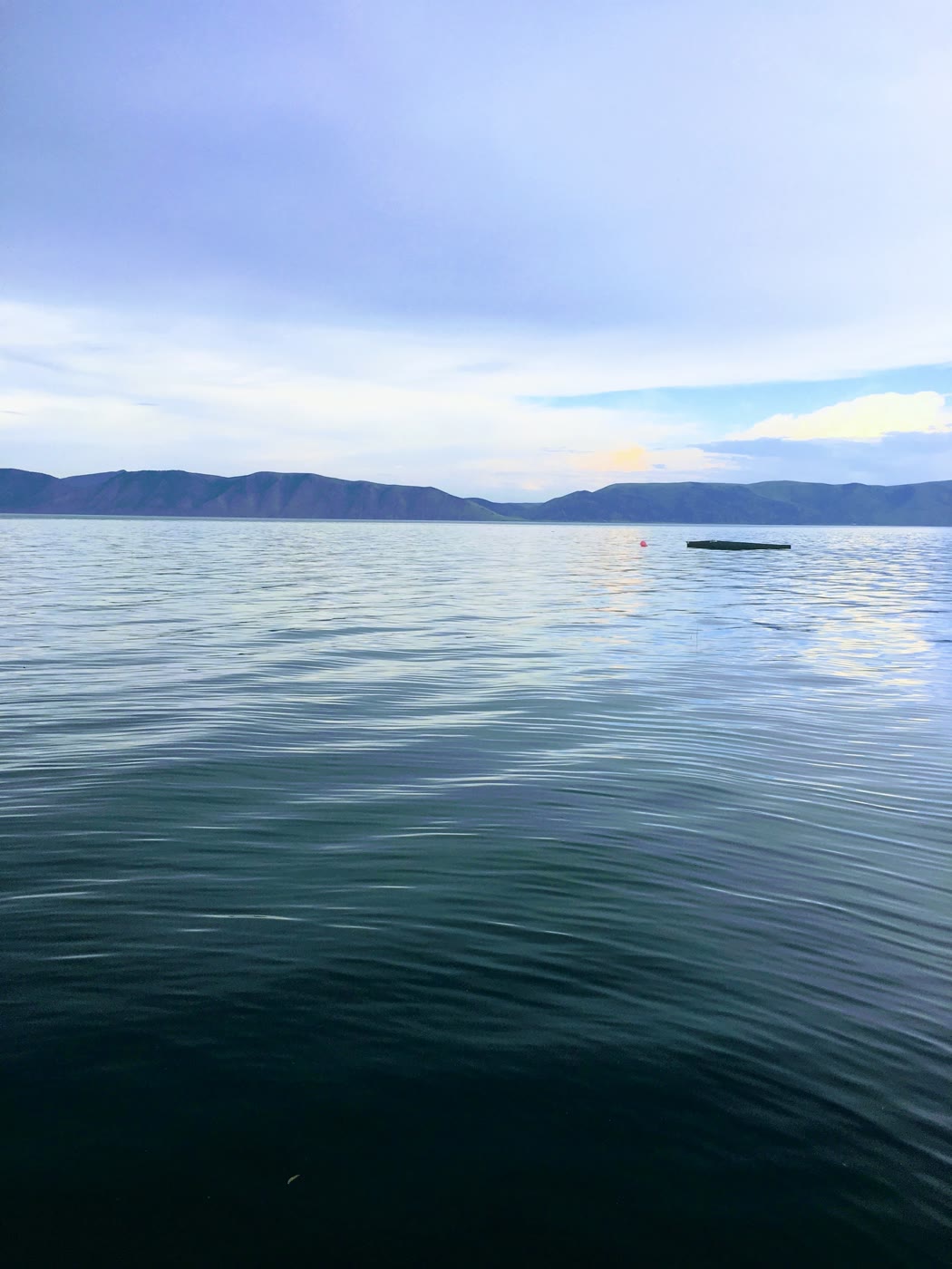 Near-shore cobalt water on Bear Lake