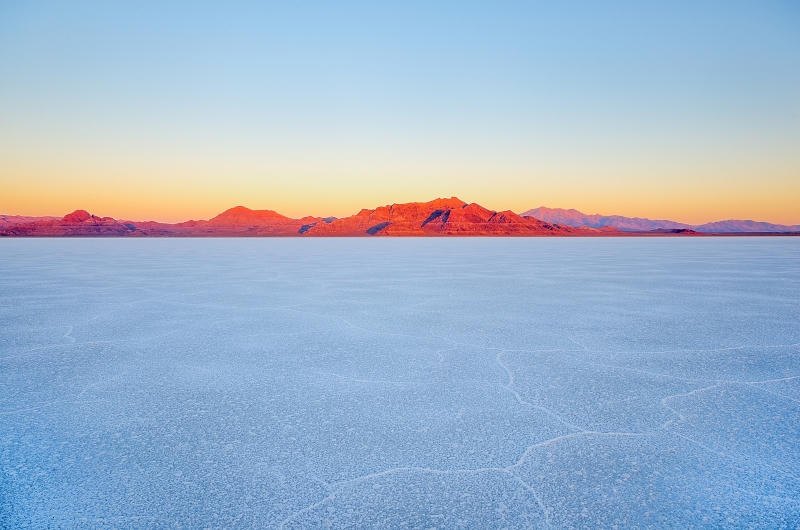 Dawn on the white playa