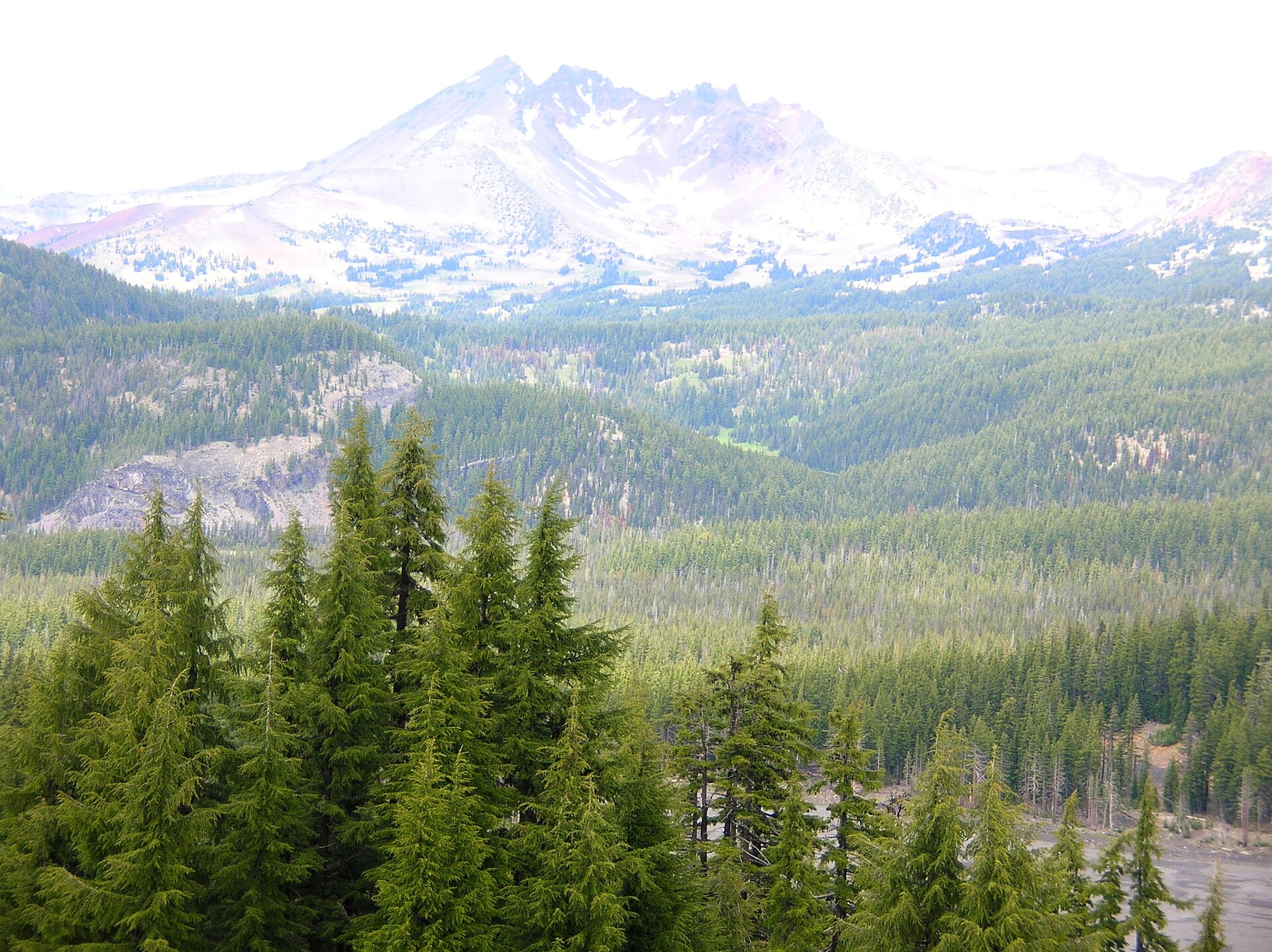 Broken Top over the Deschutes fir sea