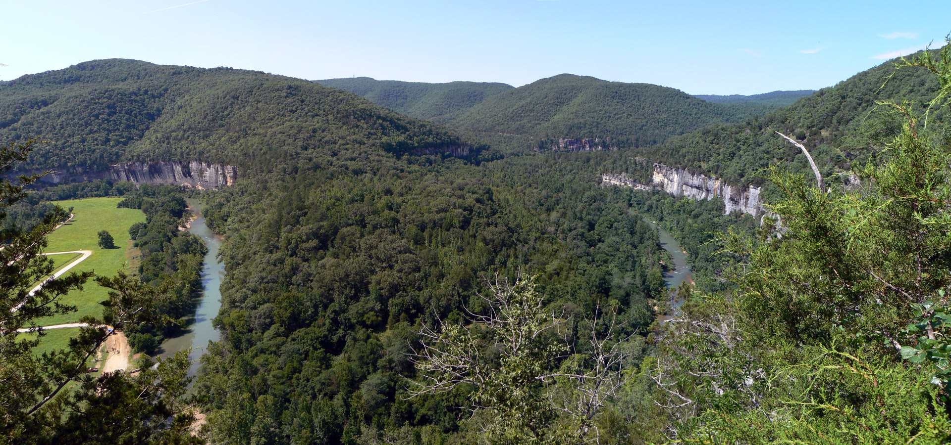 Bend in the Buffalo River from Steel Creek Overlook, Buffalo National River