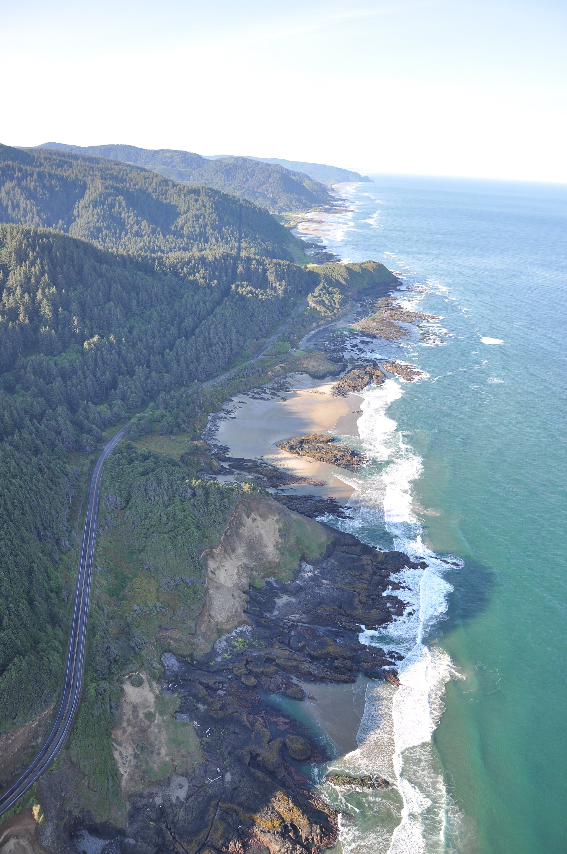 The Oregon shore from above Cape Perpetua