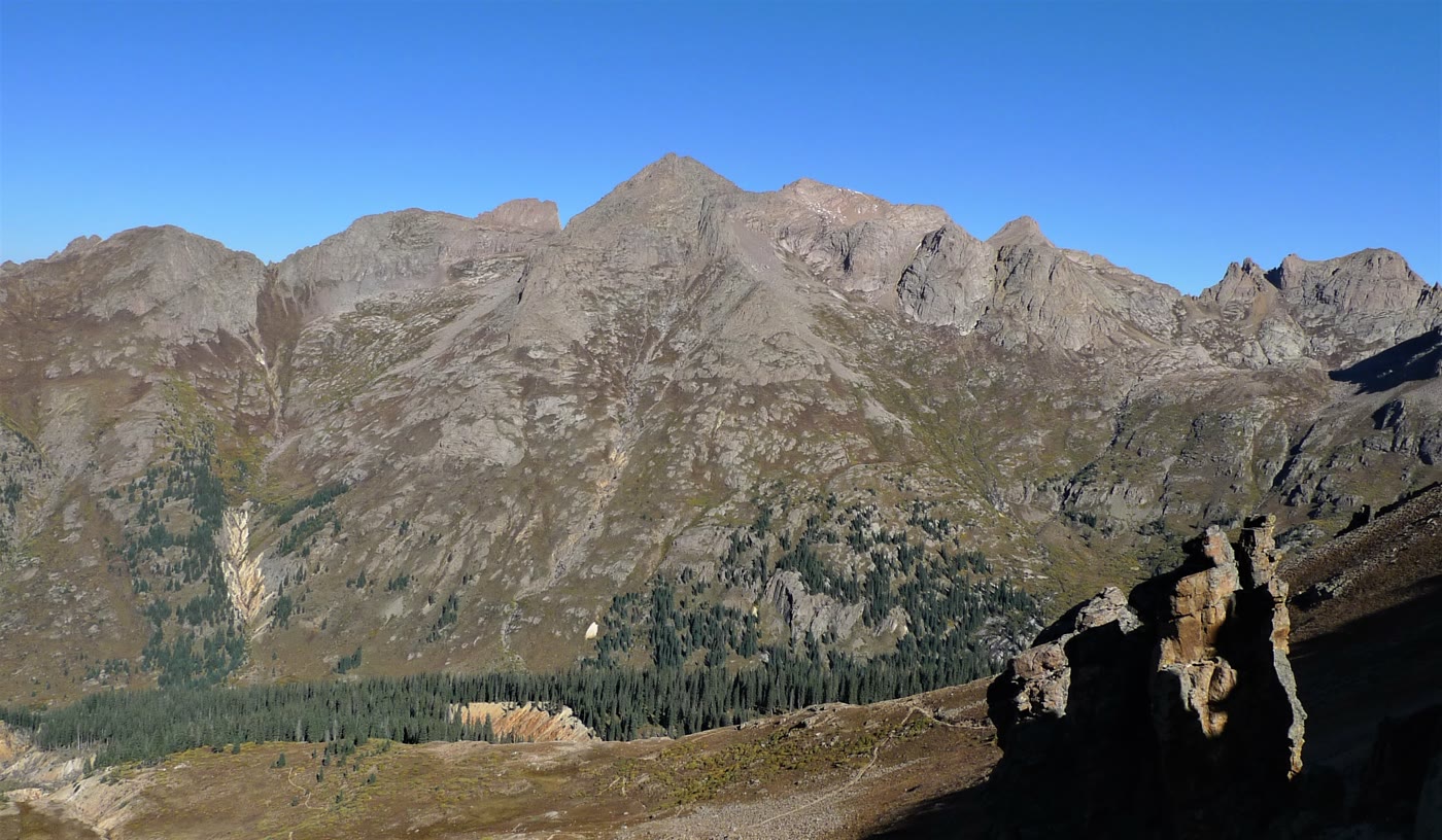 Mount Eolus and the Needle Mountains above Chicago Basin