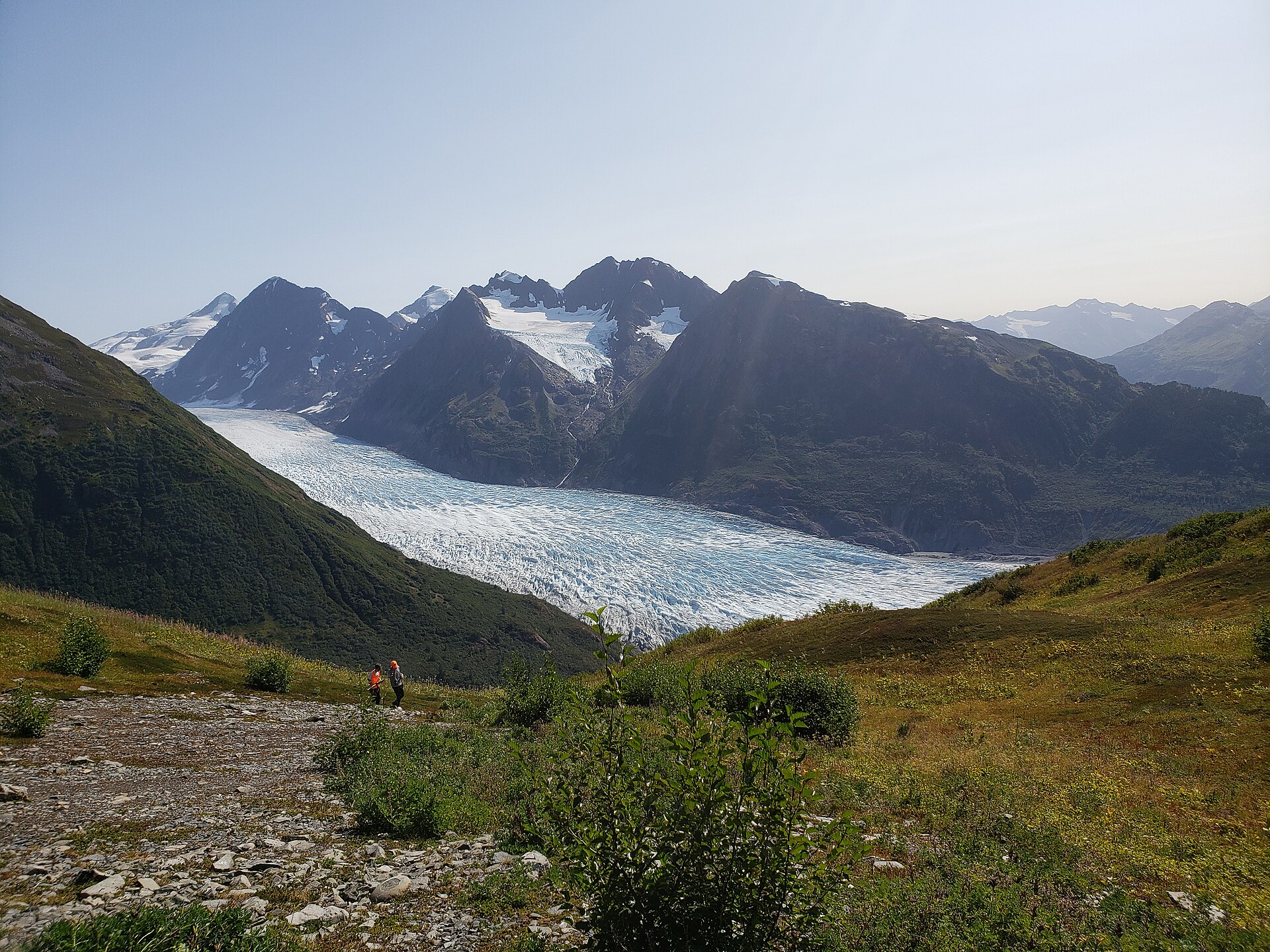 Spencer Glacier from a Chugach ridge