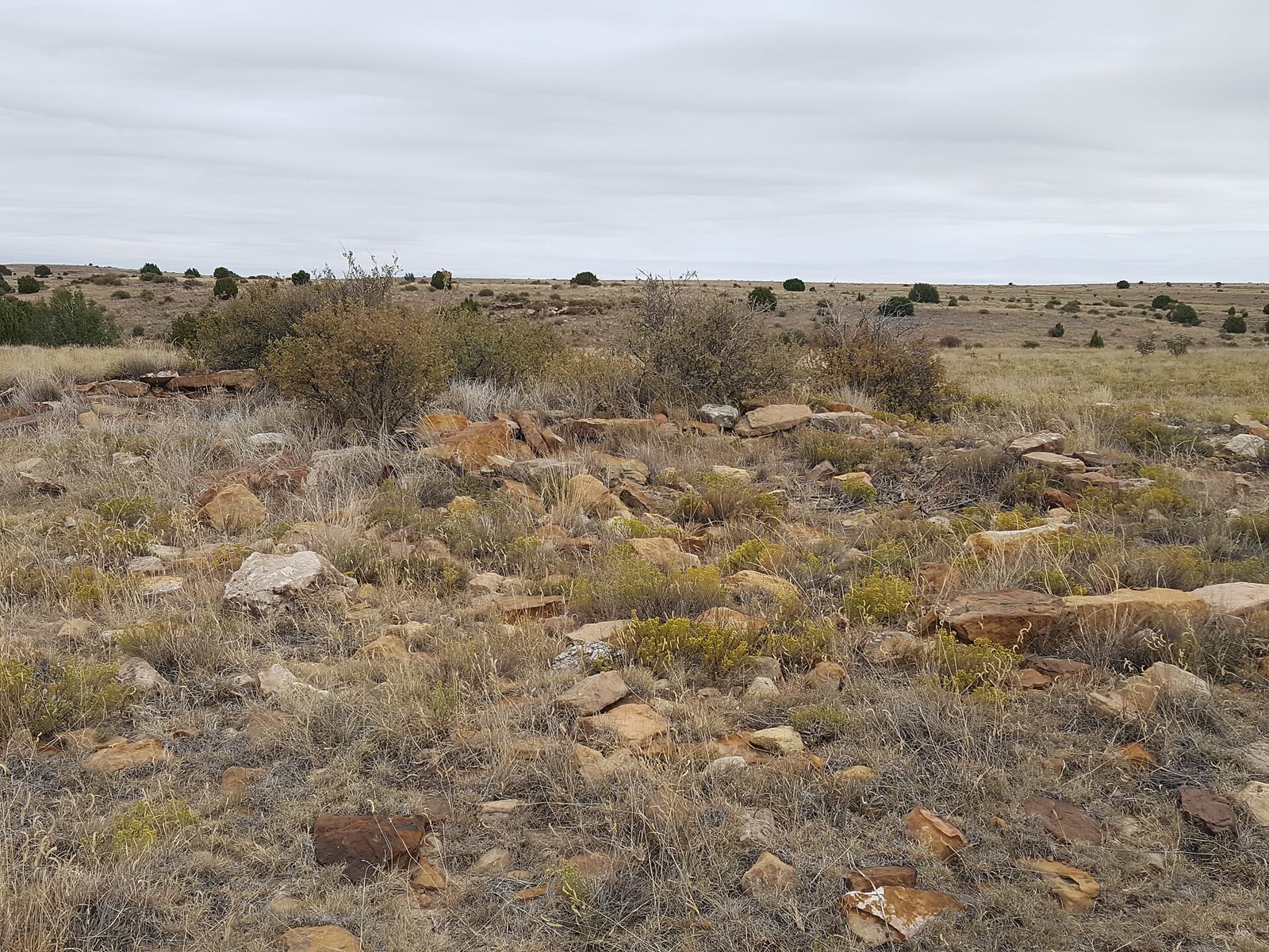 A rocky prairie ledge on the Cimarron grass