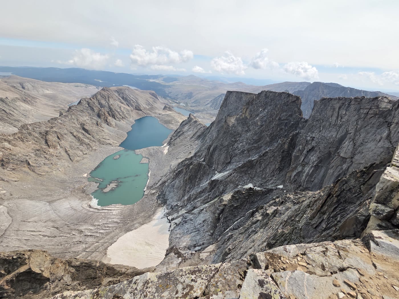 East from the summit of Cloud Peak, Bighorn Mountains