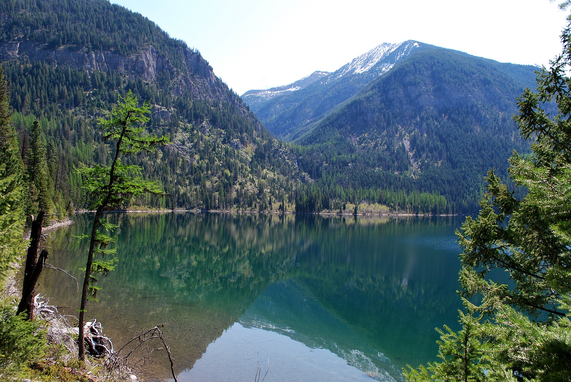Holland Falls across Holland Lake