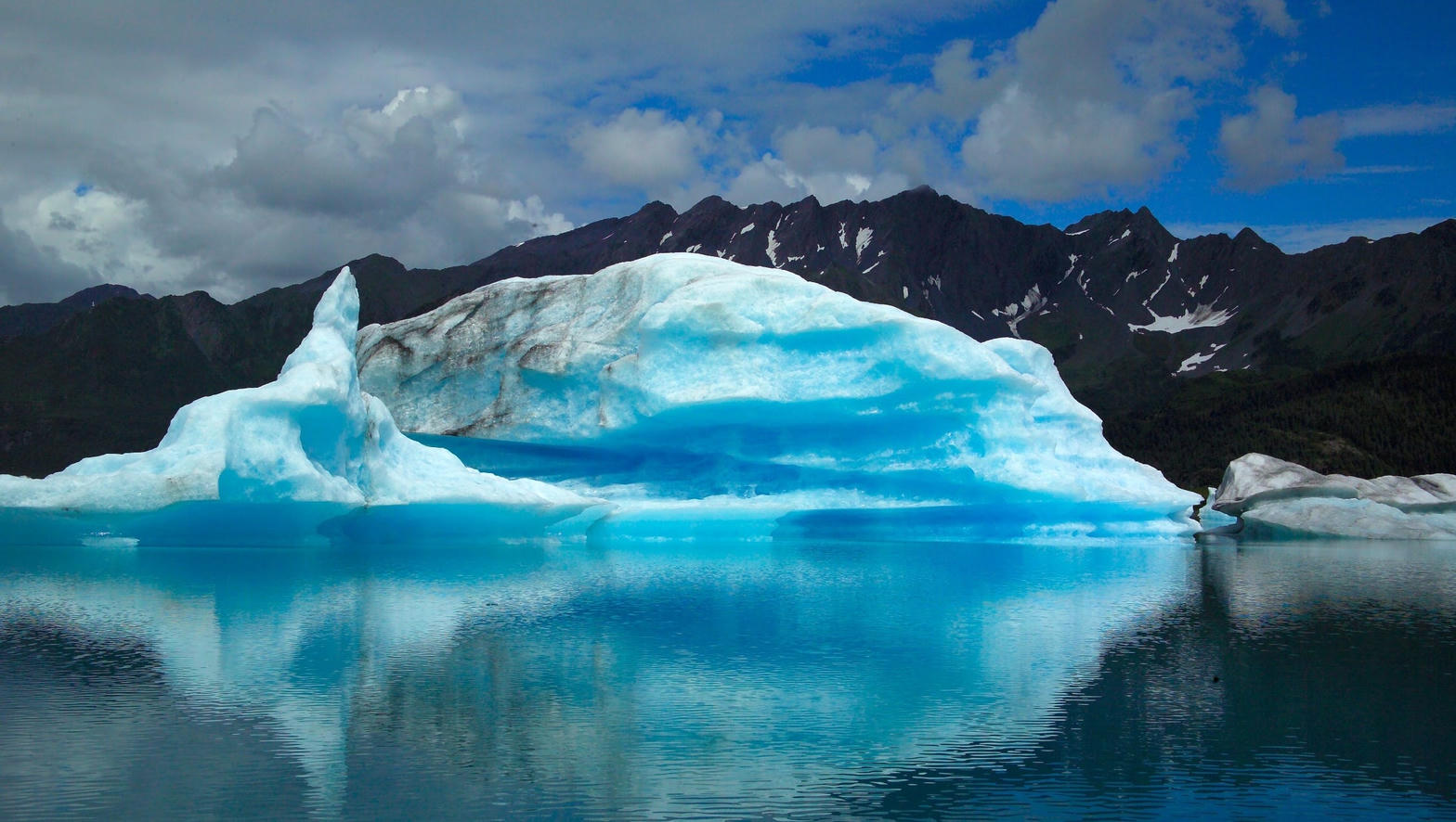 Kenai Fjords, Alaska — A blue berg in a Kenai inlet