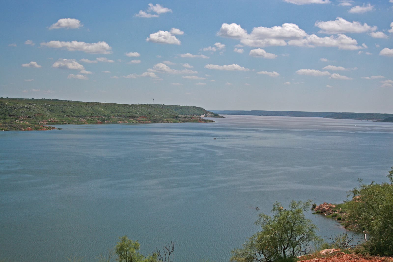 Lake Meredith from a red-break overlook
