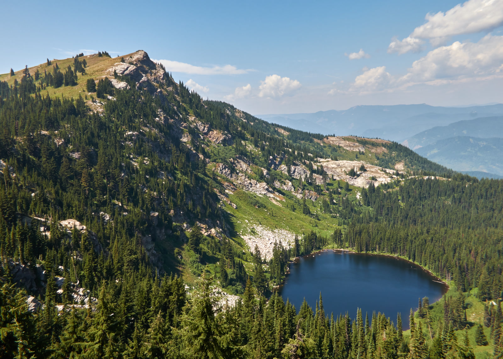 Larkins Lake and Larkins Peak from the east