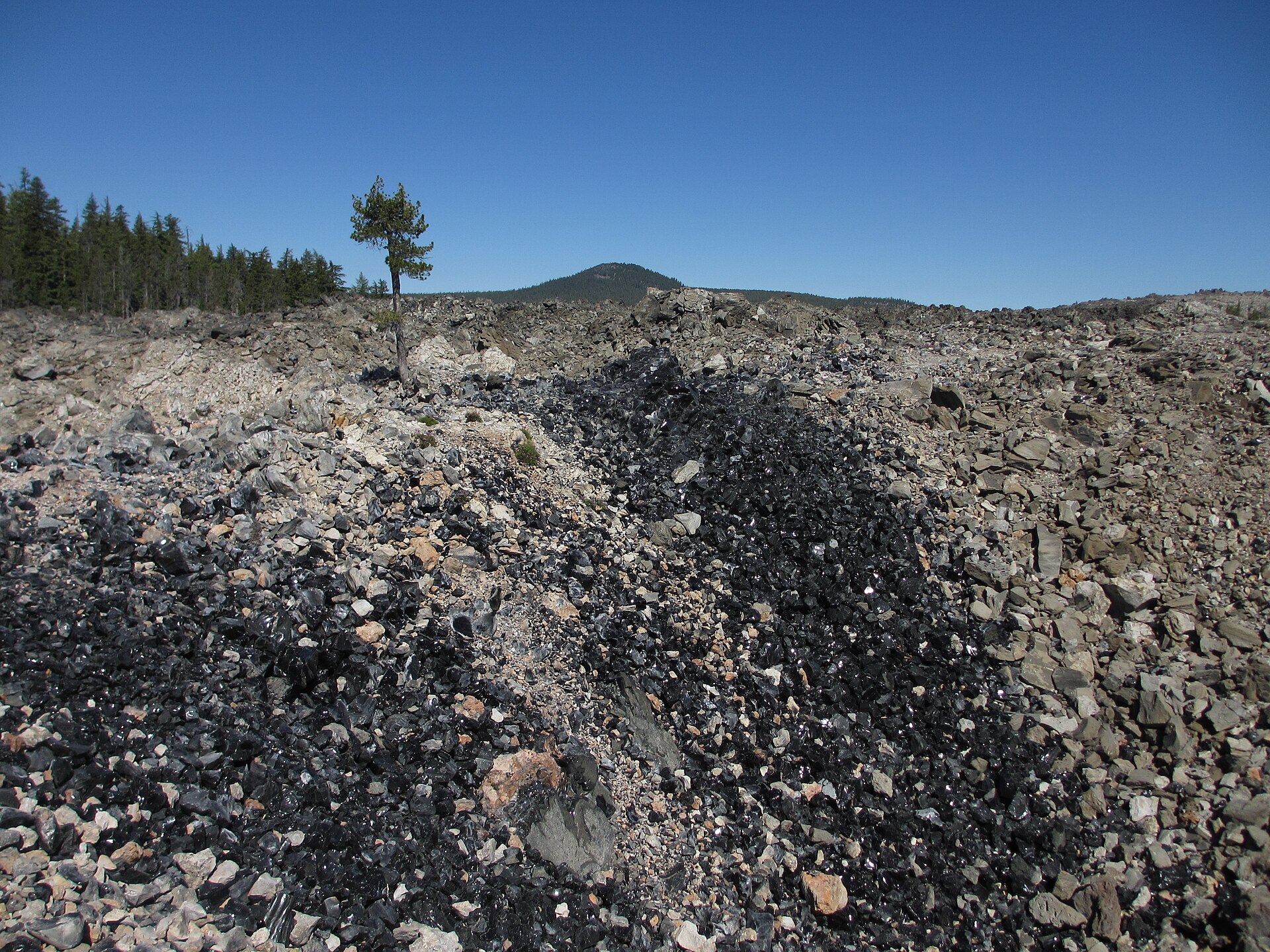 Obsidian on Glass Mountain, Medicine Lake volcanic field