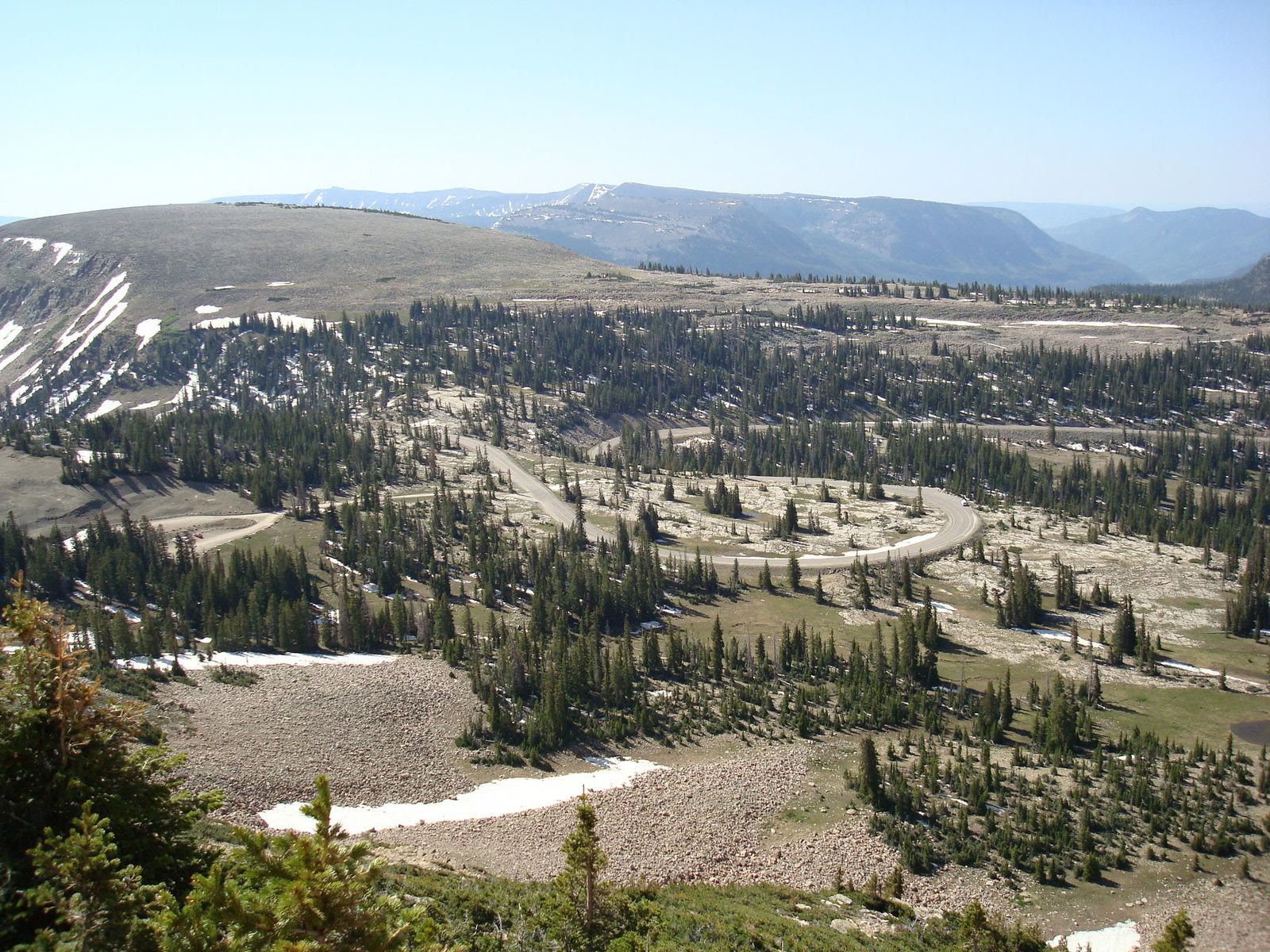 Bald Mountain Pass from the south slope of Bald Mountain