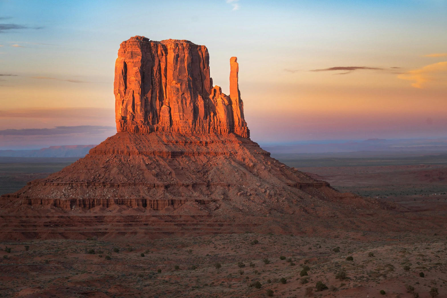 Monument Valley, Utah / Arizona — West Mitten at last light