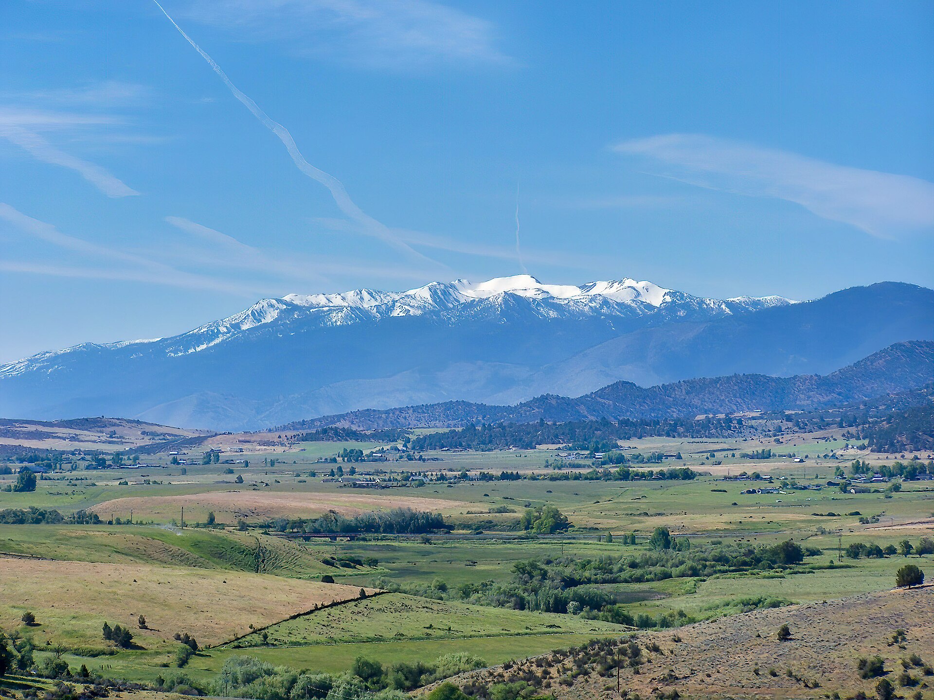 Snow on Mount Eddy from the Shasta Valley