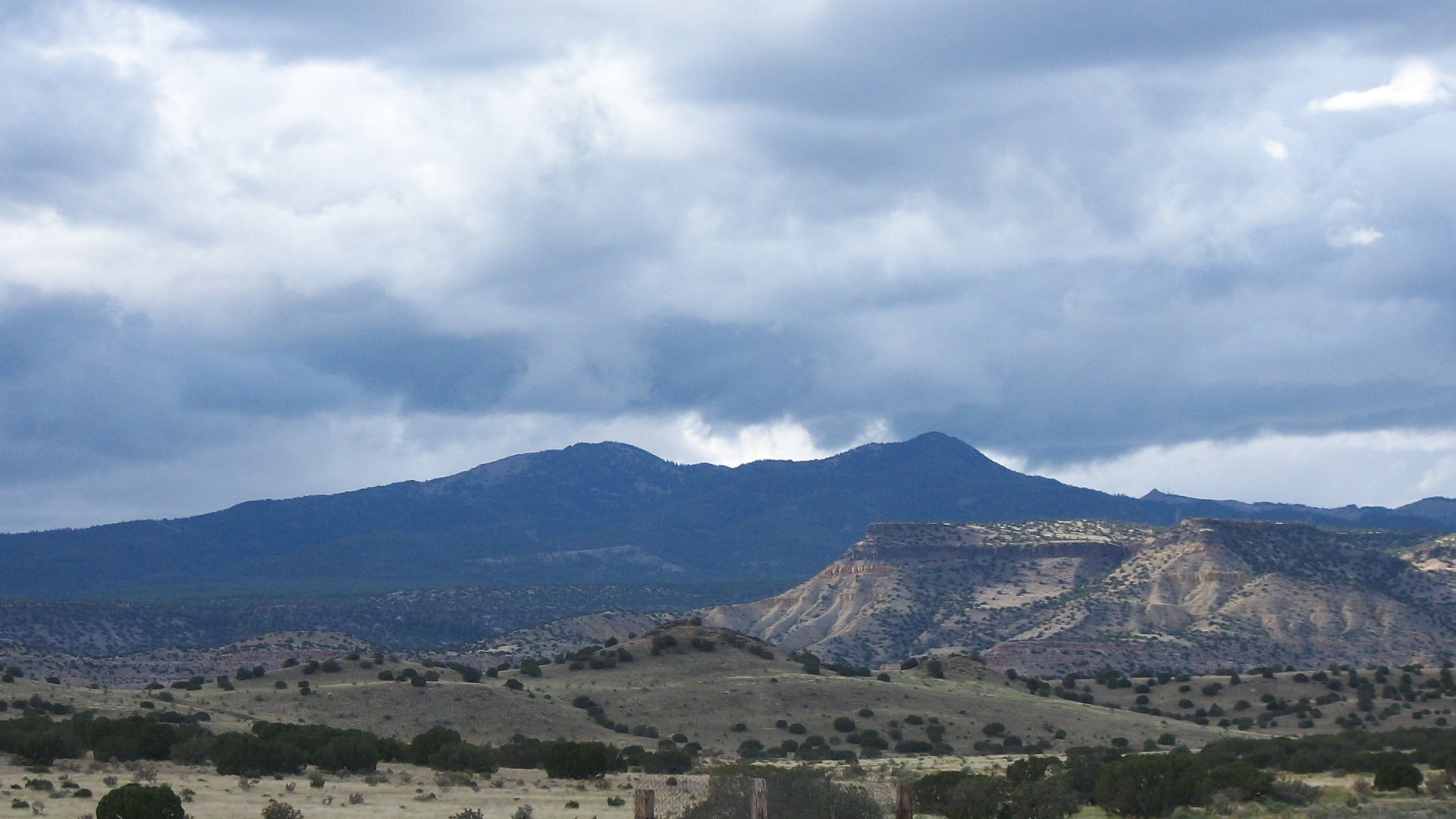 Mount Taylor from the village of Encinal