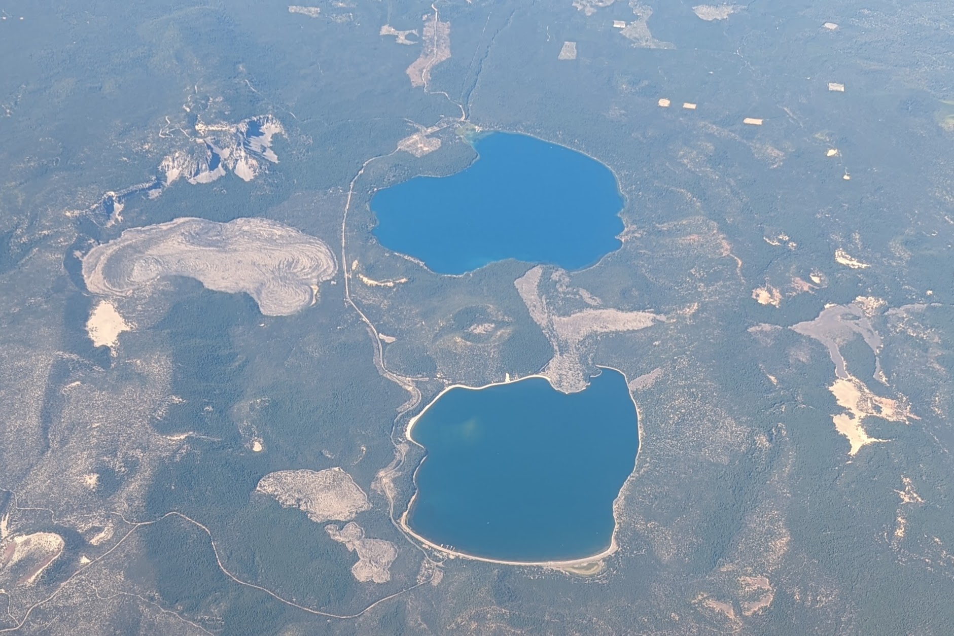 Paulina Lake and East Lake in the Newberry Caldera