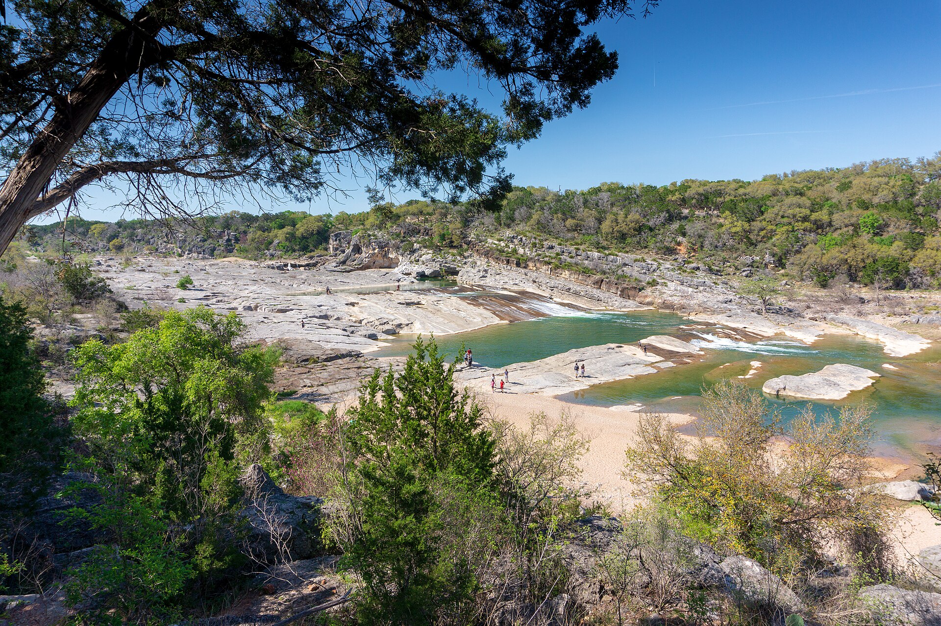Limestone ledges at Pedernales Falls, Hill Country