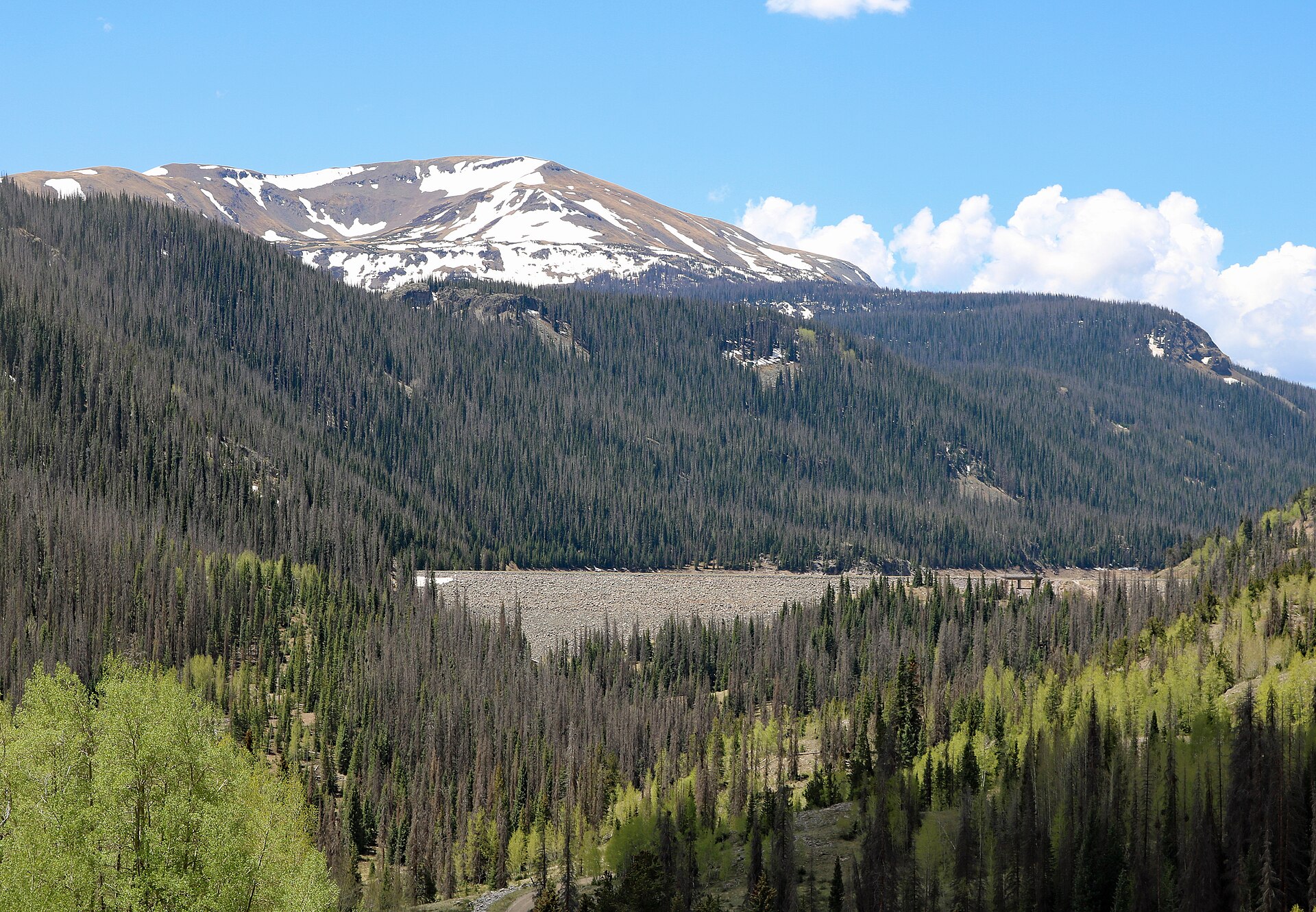 Platoro Dam under Conejos Peak