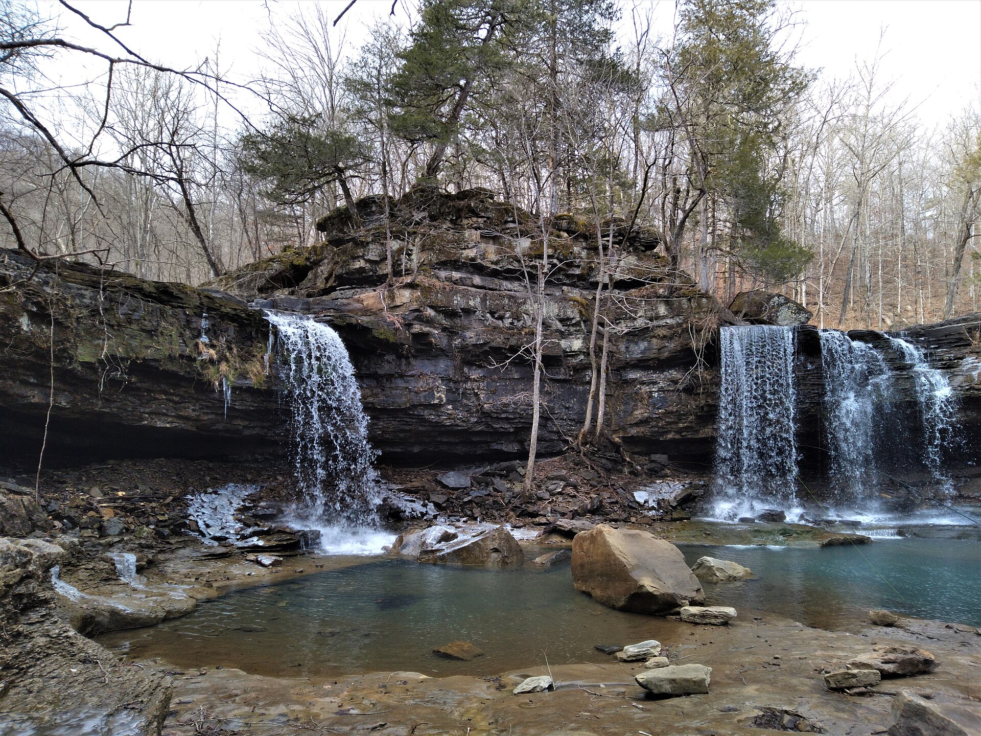 Twin Falls on Richland Creek, Ozark National Forest