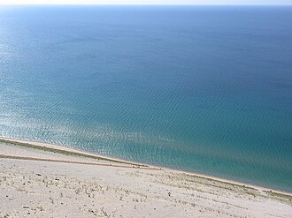 Perched dunes above Lake Michigan