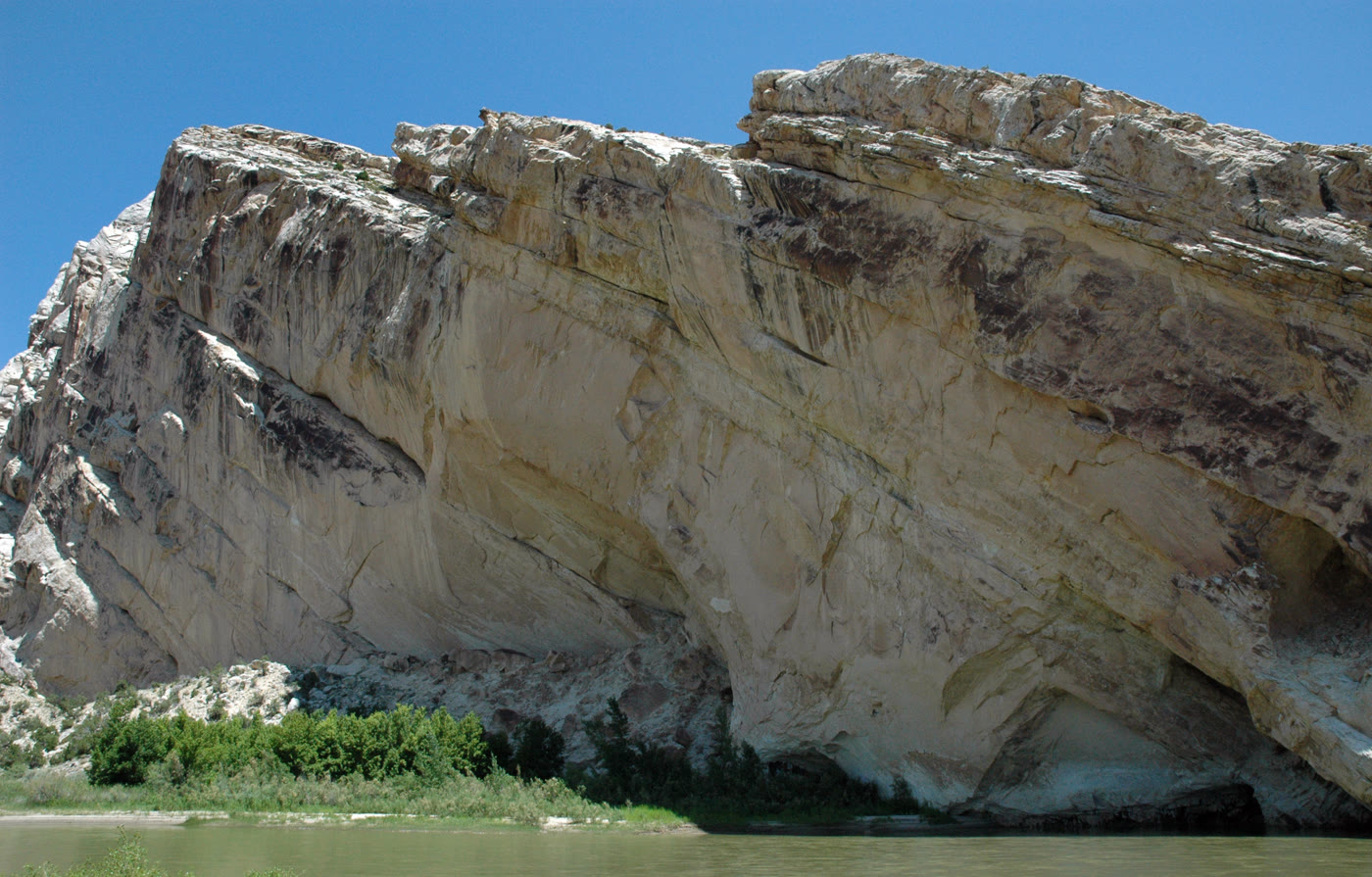 Tilted beds of Split Mountain above the Green River