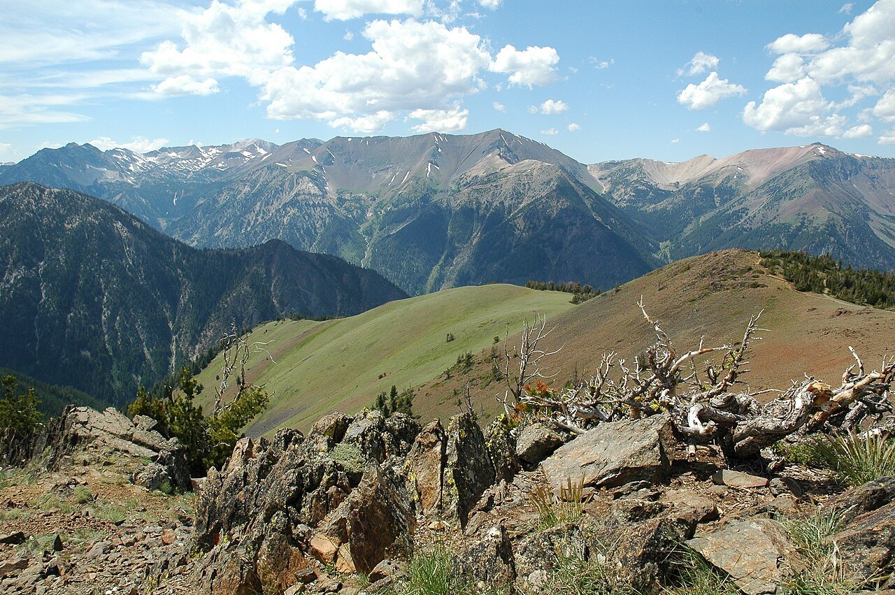 The Wallowa crest above the valley