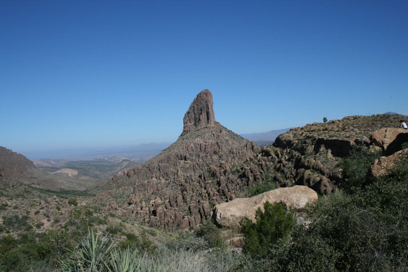 The volcanic plug of Weaver's Needle